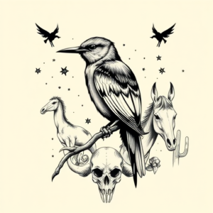 Western Bluebird Tattoo