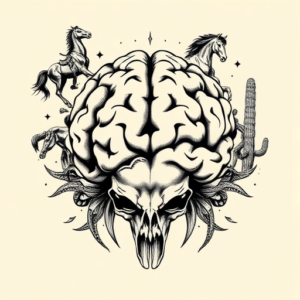 Western Brain Tattoo