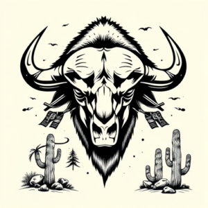 Western Buffalo Tattoo