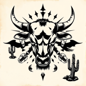 Western Bull Tattoo