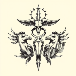 Western Caduceus Tattoo