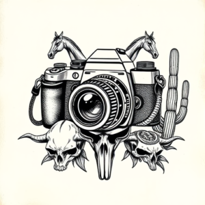 Western Camera Tattoo