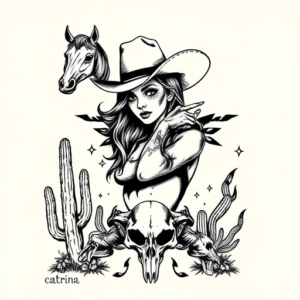 Western Catrina Tattoo