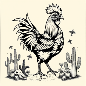 Western Chicken Tattoo