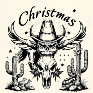 Western Christmas Tattoo