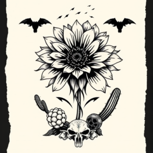 Western Chrysanthemum Tattoo