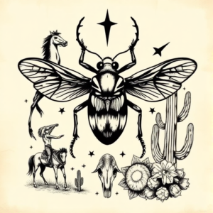 Western Cicada Tattoo