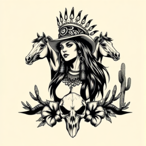 Western Cleopatra Tattoo