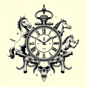 Western Clock Tattoo