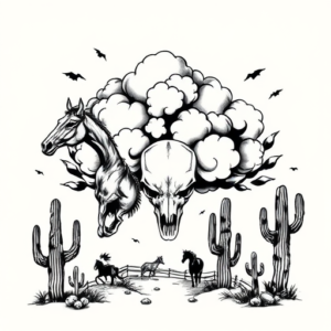 Western Cloud Tattoo