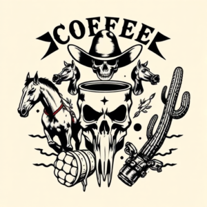 Western Coffee Tattoo