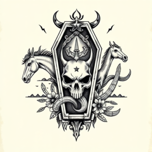 Western Coffin Tattoo