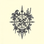 Western Compass Tattoo