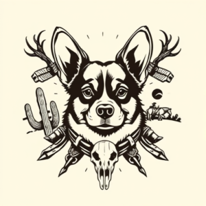 Western Corgi Tattoo
