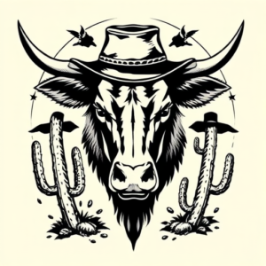 Western Cow Tattoo