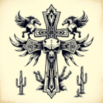 Western Cross Tattoo