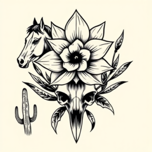 Western Daffodil Tattoo
