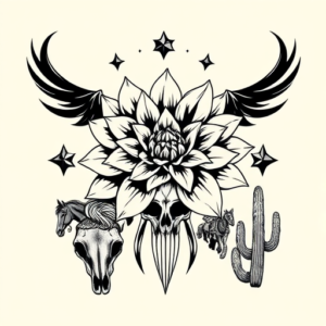 Western Dahlia Tattoo