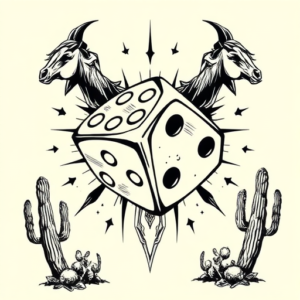 Western Dice Tattoo