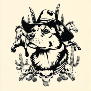 Western Dog Tattoo
