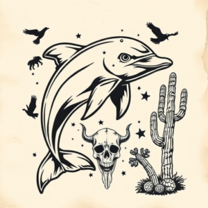 Western Dolphin Tattoo
