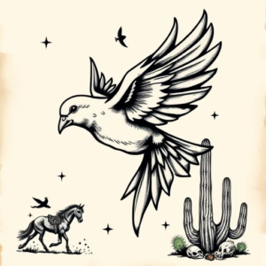 Western Dove Tattoo