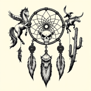 Western Dreamcatcher Tattoo