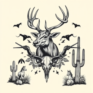 Western Elk Tattoo