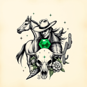 Western Emerald Tattoo