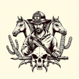 Western Firefighter Tattoo