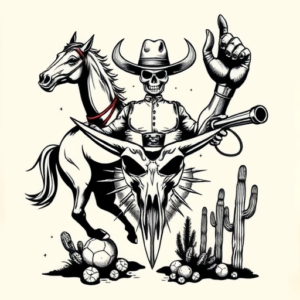 Western Flail Tattoo