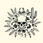 Western Floral Tattoo
