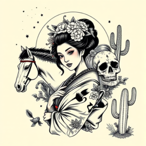 Western Geisha Tattoo