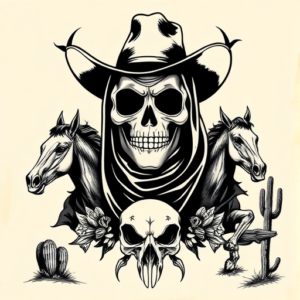 Western Ghostface Tattoo