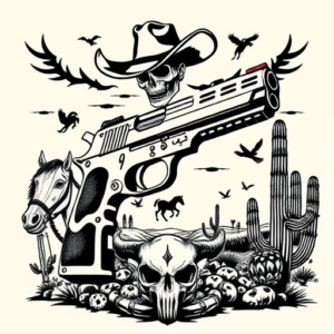 Western Glock Tattoo