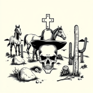Western Graveyard Tattoo