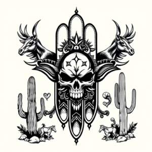 Western Hamsa Tattoo