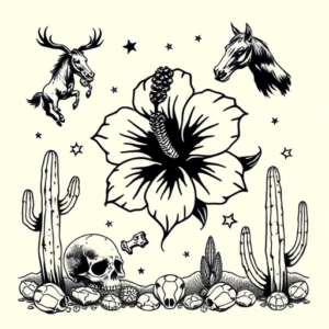 Western Hibiscus Tattoo