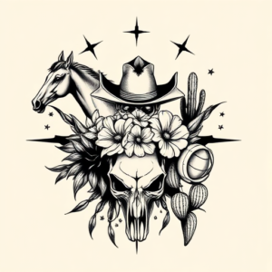 Western Honeysuckle Tattoo