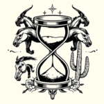 Western Hourglass Tattoo