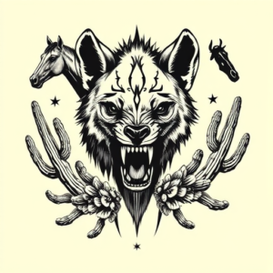 Western Hyena Tattoo