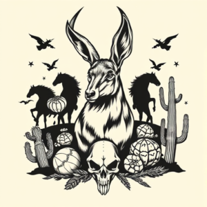 Western Jackalope Tattoo