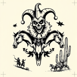 Western Jester Tattoo