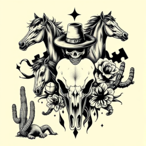 Western Jigsaw Tattoo