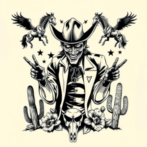 Western Joker Tattoo