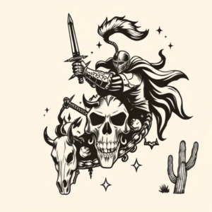 Western Knight Tattoo