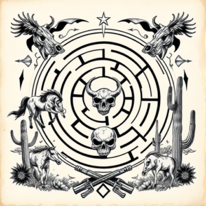 Western Labyrinth Tattoo