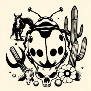 Western Ladybug Tattoo