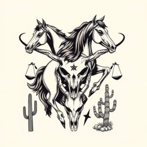 Western Libra Tattoo