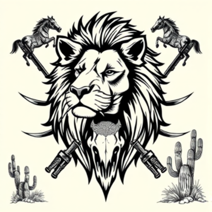 Western Lioness Tattoo